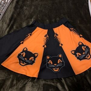 Black Cat Swing Skirt